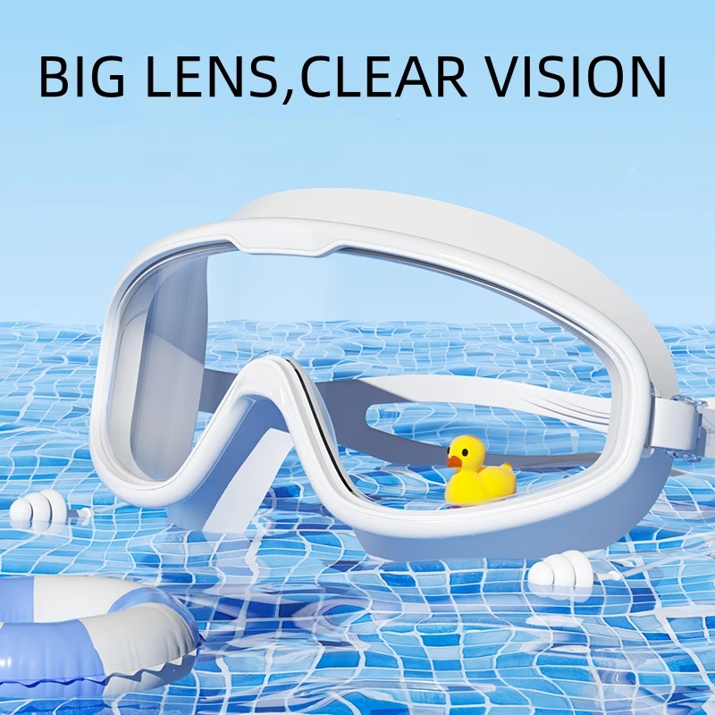 Swim Goggles Anti Fog Uv - Okulary pływackie z dużą ramką, szerokim