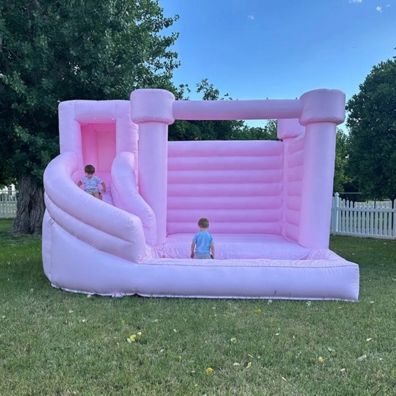 Water Slide Inflatable - Niestandardowy różowy dmuchany zamek z wodną