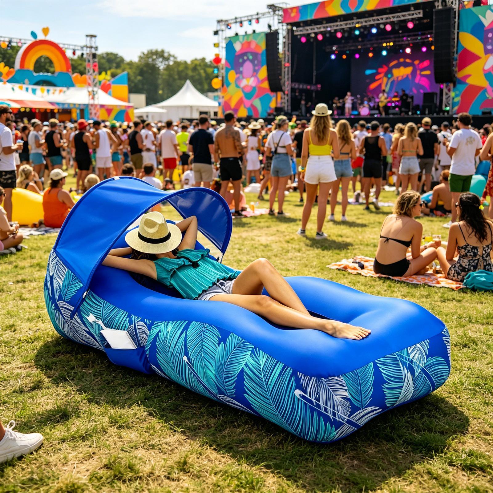 Nadmuchiwany leżak z osłoną pr – Pool Lounger Inflatable recenzja i cena