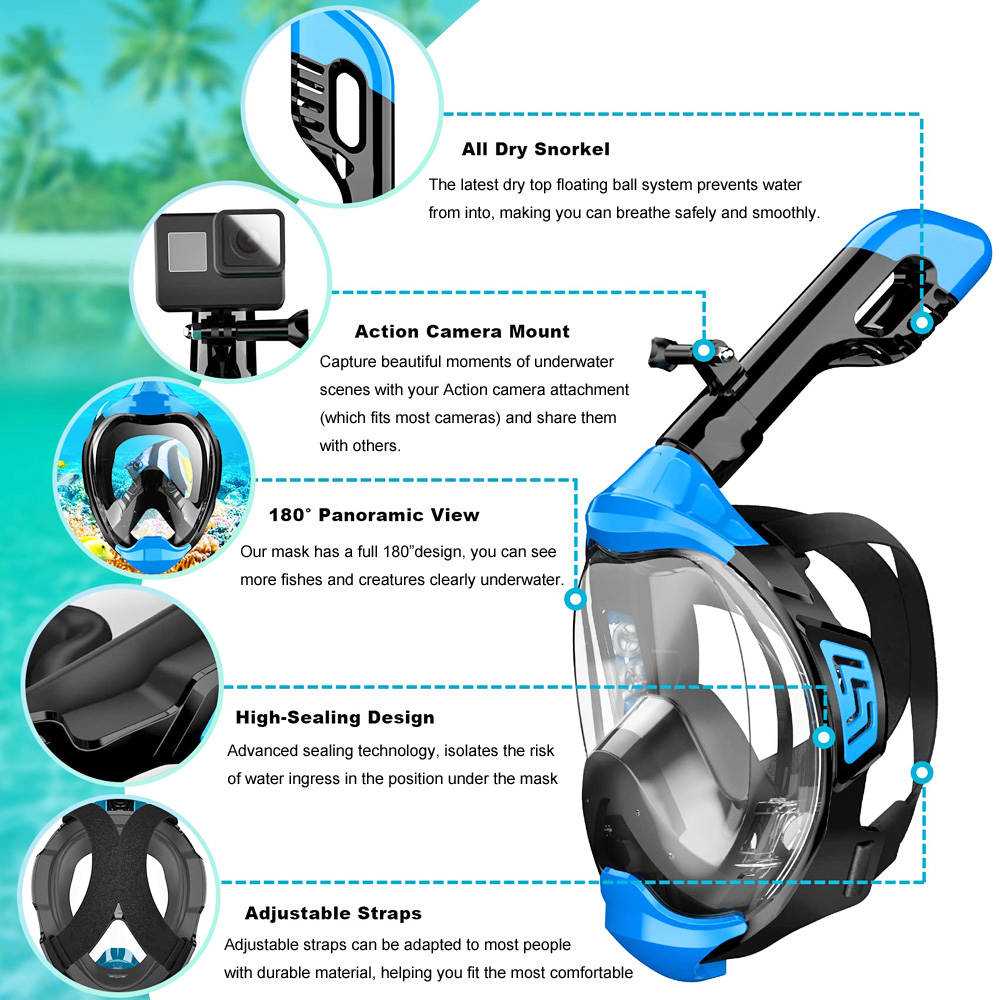 Maska do snorkelingu na całą t – Snorkel Mask Full Face recenzja i cena